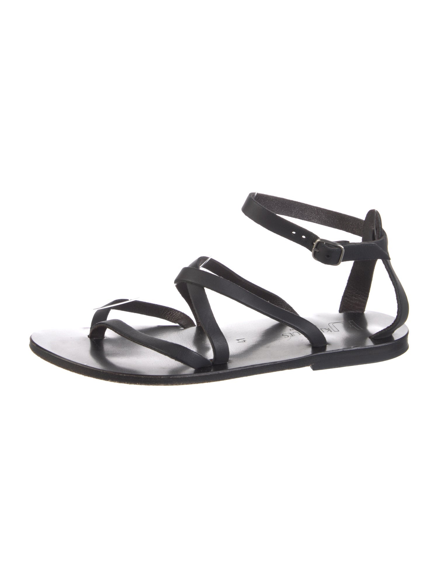 K.Jacques Leather Gladiator Sandals