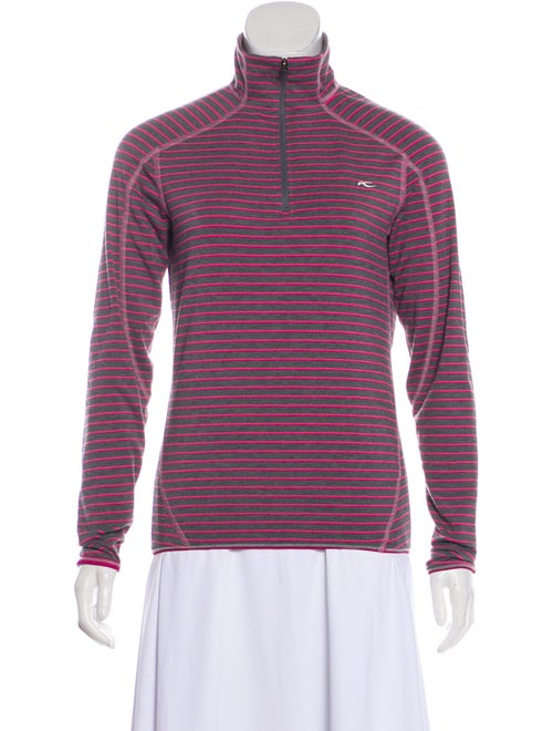 Kjus Striped Turtleneck Sweatshirt Pink