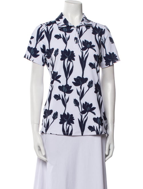 Kjus Printed Short Sleeve Button-Up Top