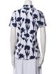 Kjus Printed Short Sleeve Button-Up Top