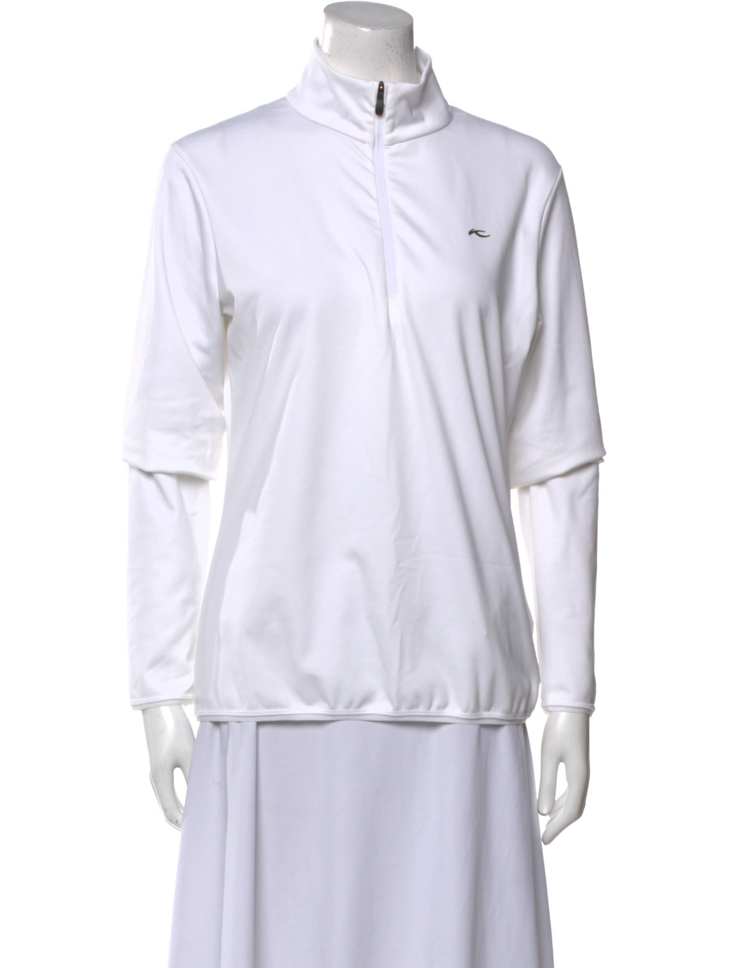 Kjus Mock Neck Long Sleeve Button-Up Top