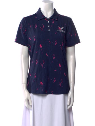 Kjus Printed Short Sleeve Button-Up Top