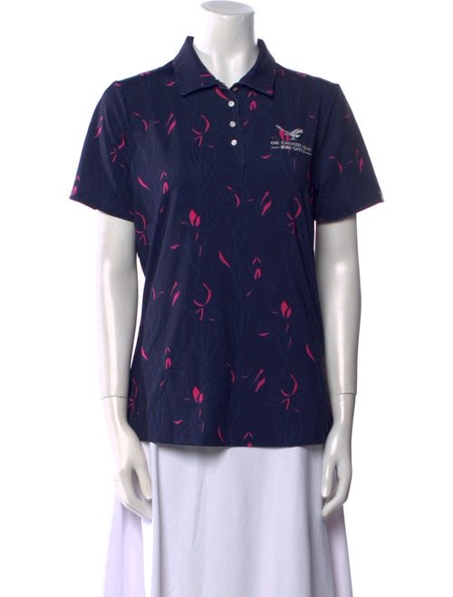 Kjus Printed Short Sleeve Button-Up Top