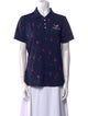 Kjus Printed Short Sleeve Button-Up Top