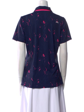 Kjus Printed Short Sleeve Button-Up Top