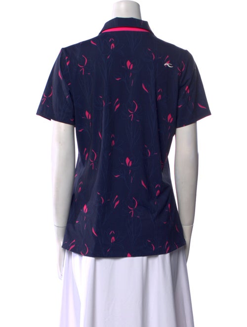 Kjus Printed Short Sleeve Button-Up Top
