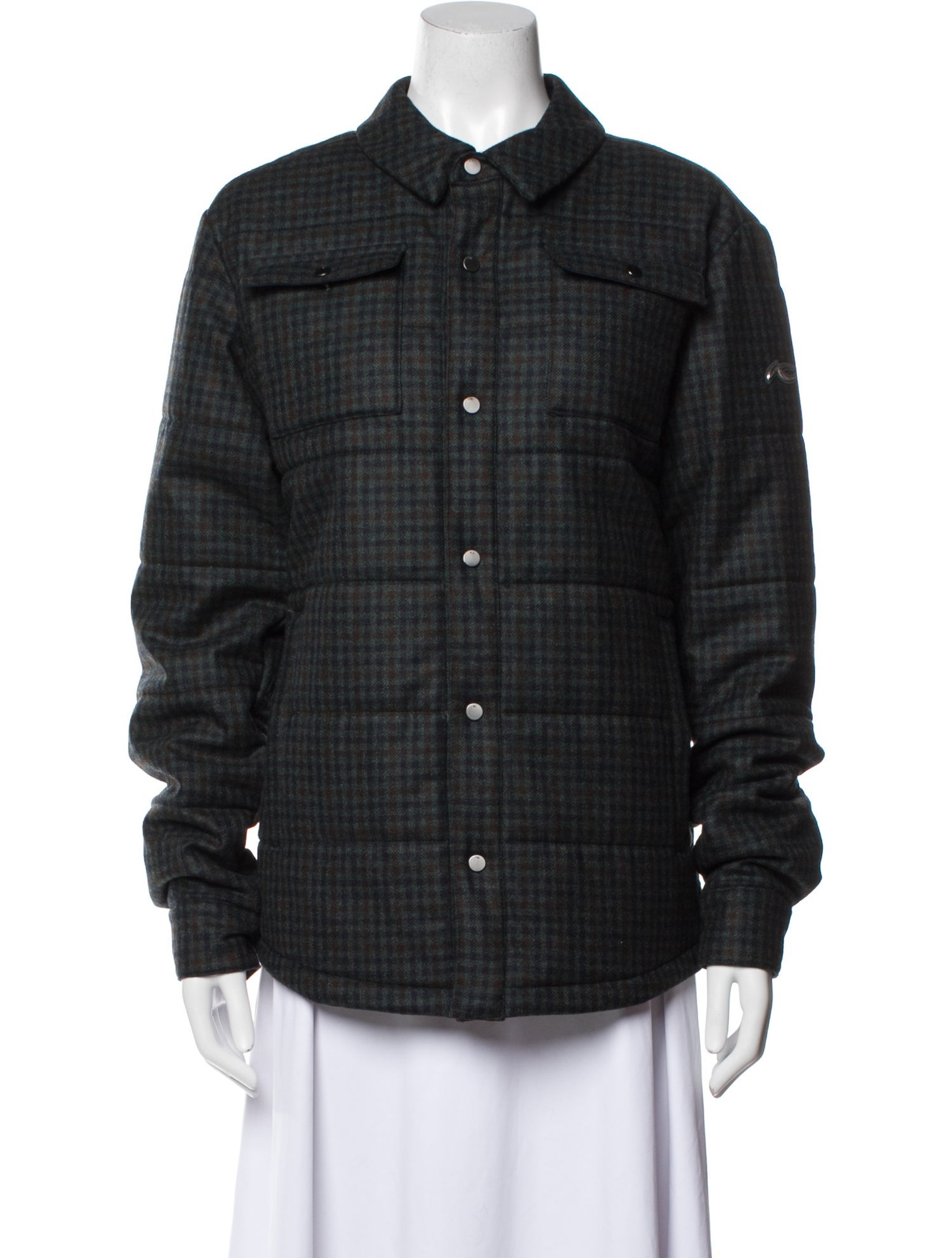 Kjus Wool Plaid Print Jacket