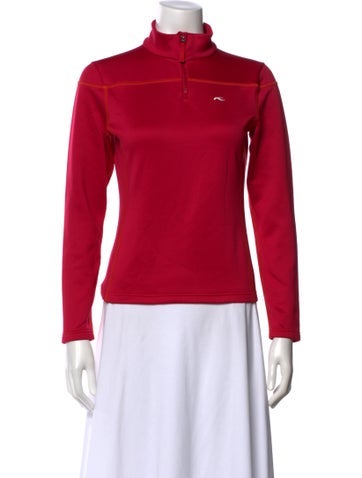 Pre-owned Kjus Mock Neck Long Sleeve Top In Pink