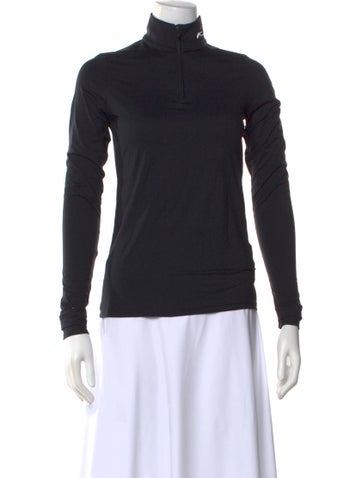 Pre-owned Kjus Mock Neck Long Sleeve Top In Black