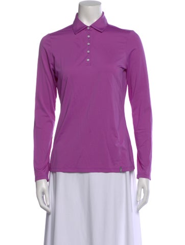 Pre-owned Kjus Long Sleeve Polo In Purple