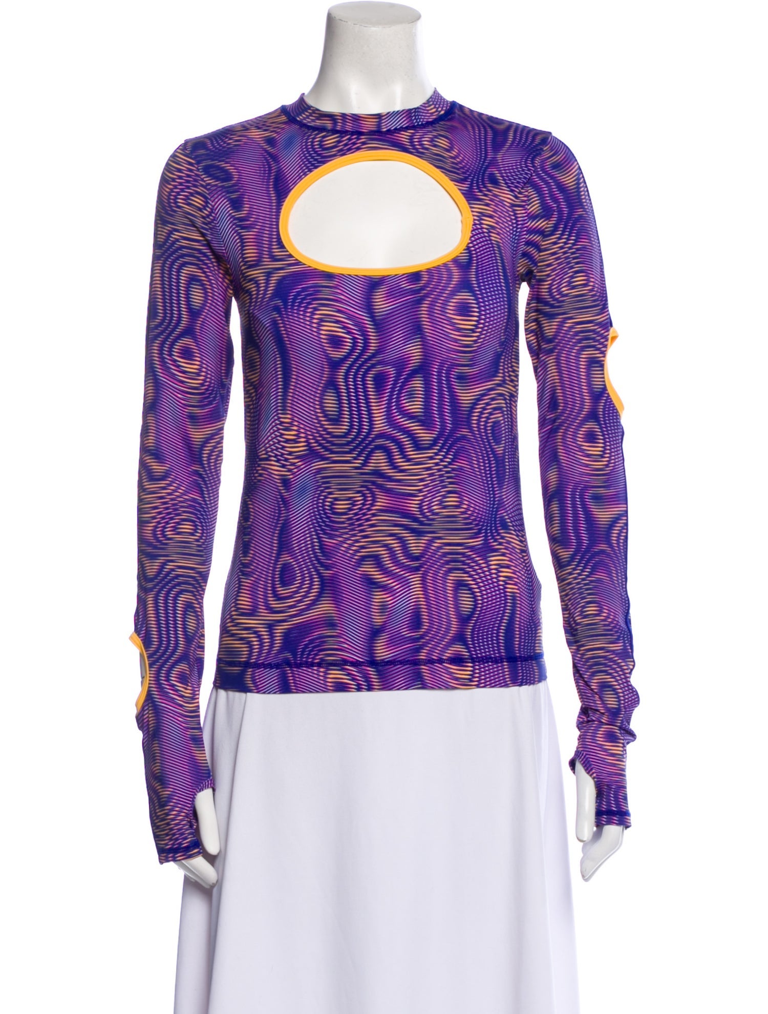 KKCo Printed Mock Neck Top w/ Tags