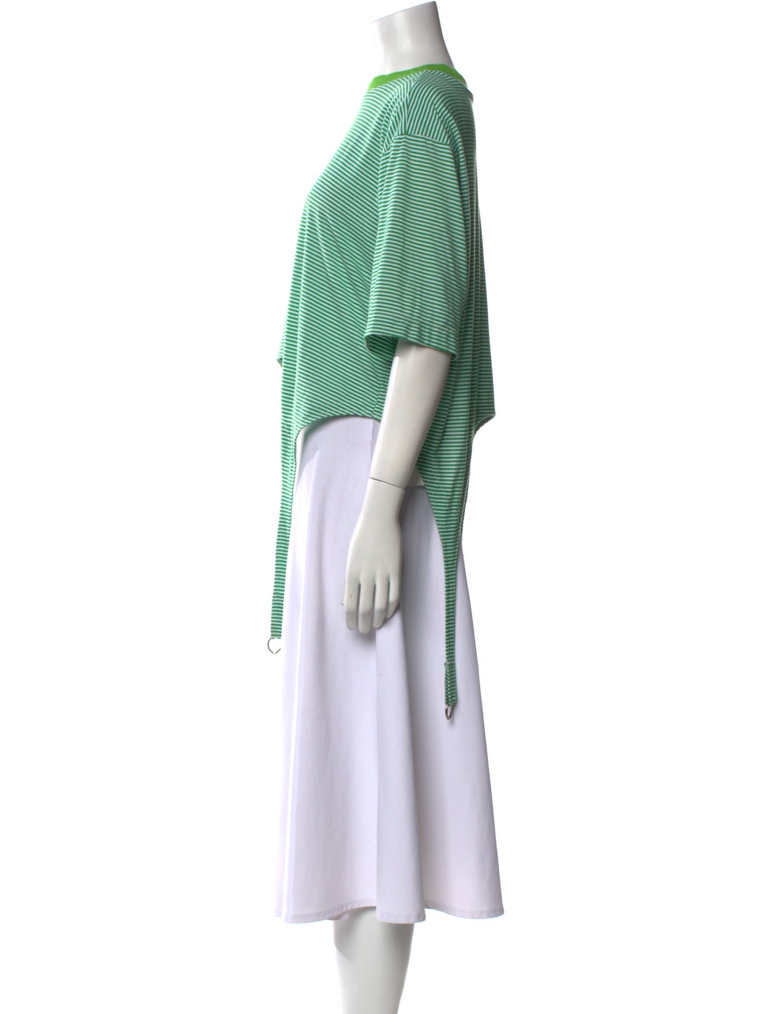 KKCo Striped Bateau Neckline T-Shirt