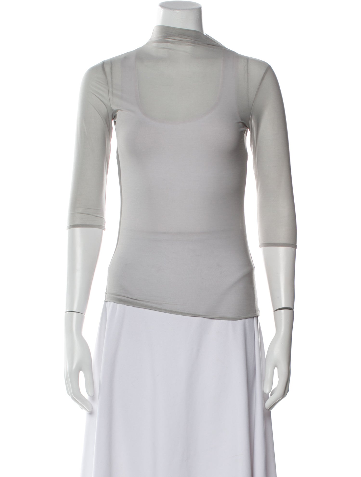 KKCo Mock Neck Three-Quarter Sleeve Top