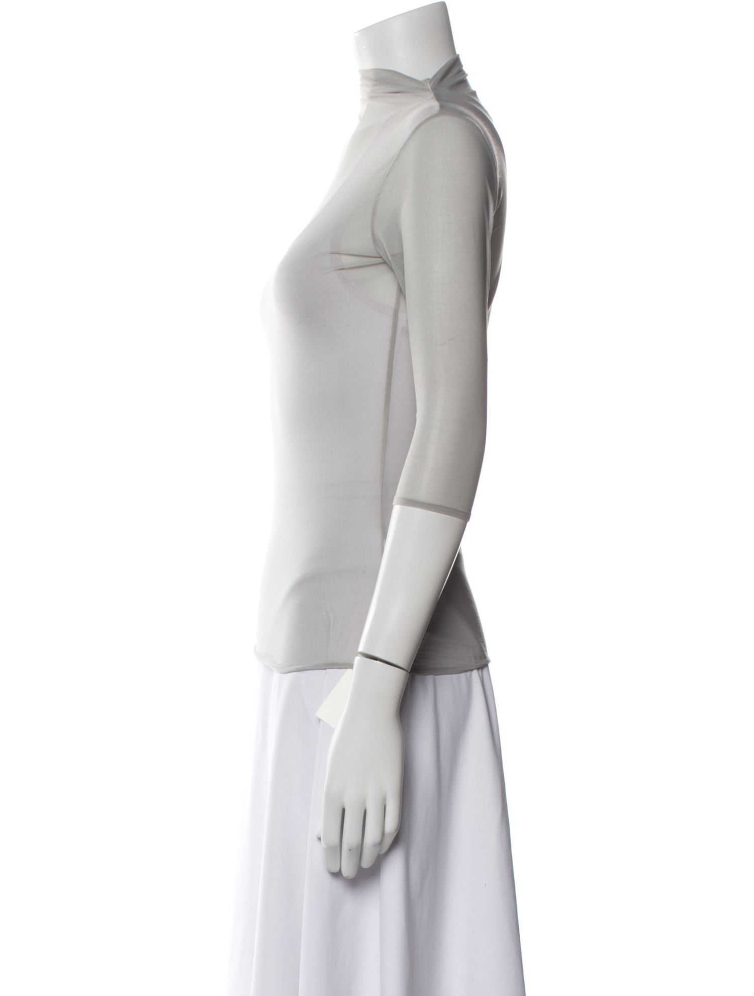 KKCo Mock Neck Three-Quarter Sleeve Top