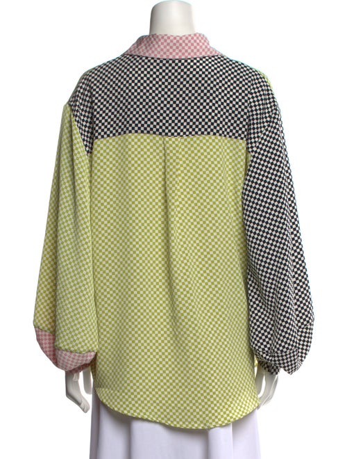 KKCo Plaid Print Long Sleeve Button-Up Top