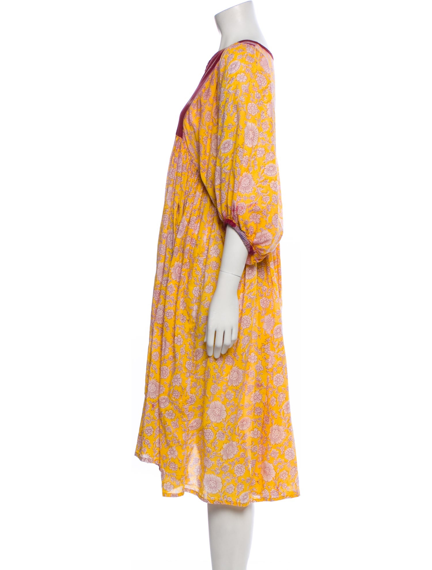 Kleed Floral Print Midi Length Dress