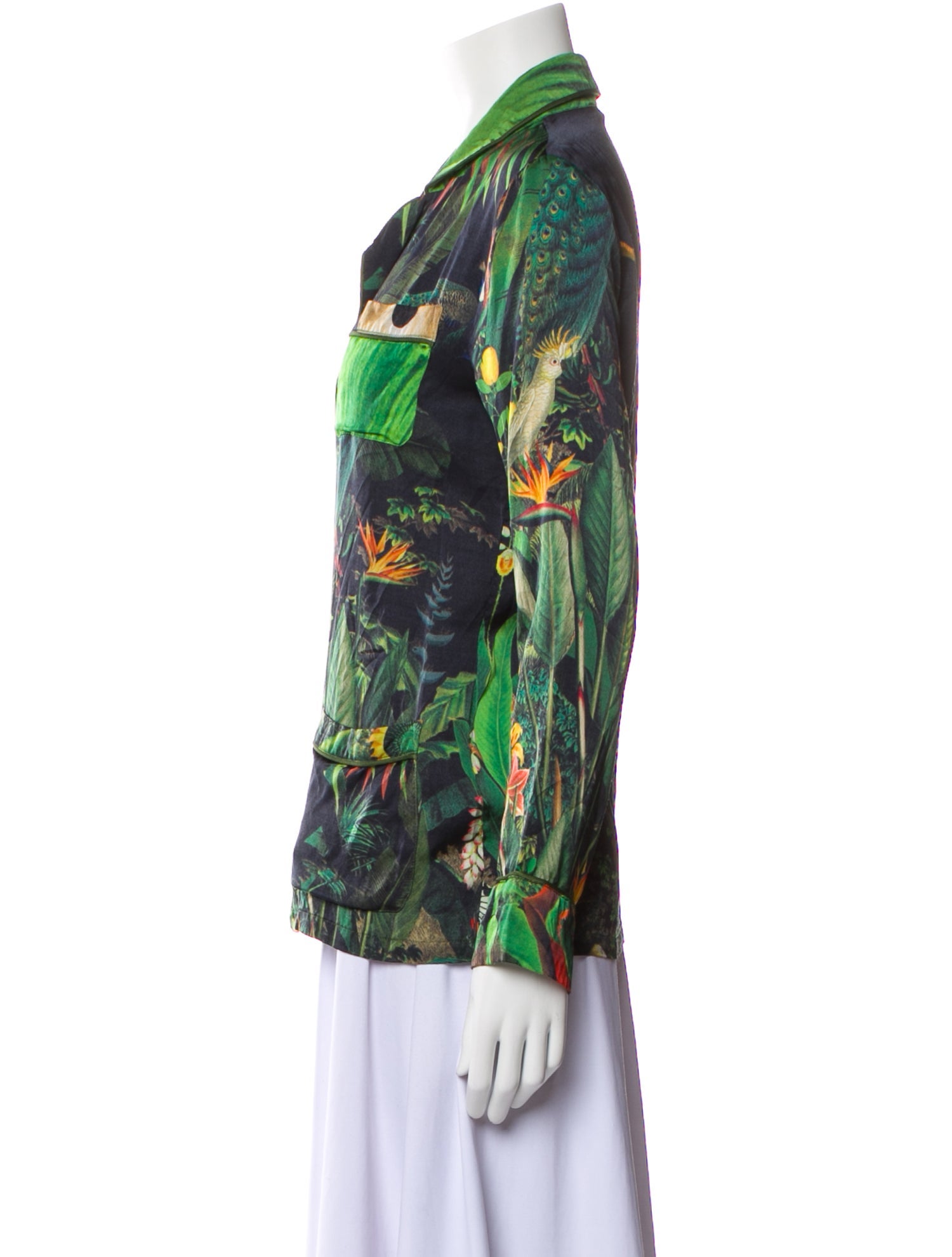 Kleed Printed V-Neck Blouse