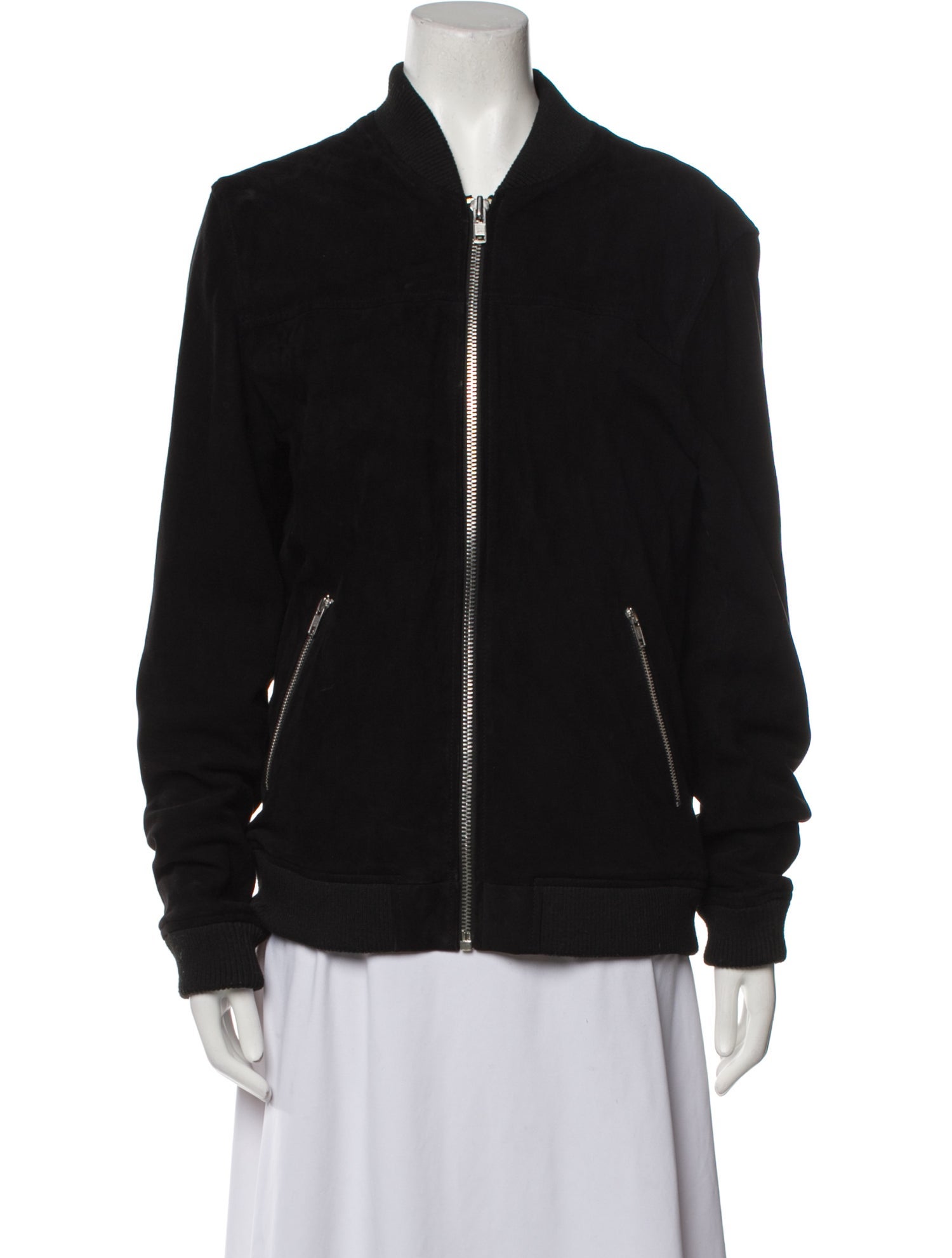 Barneys Originals Leather Bomber Jacket