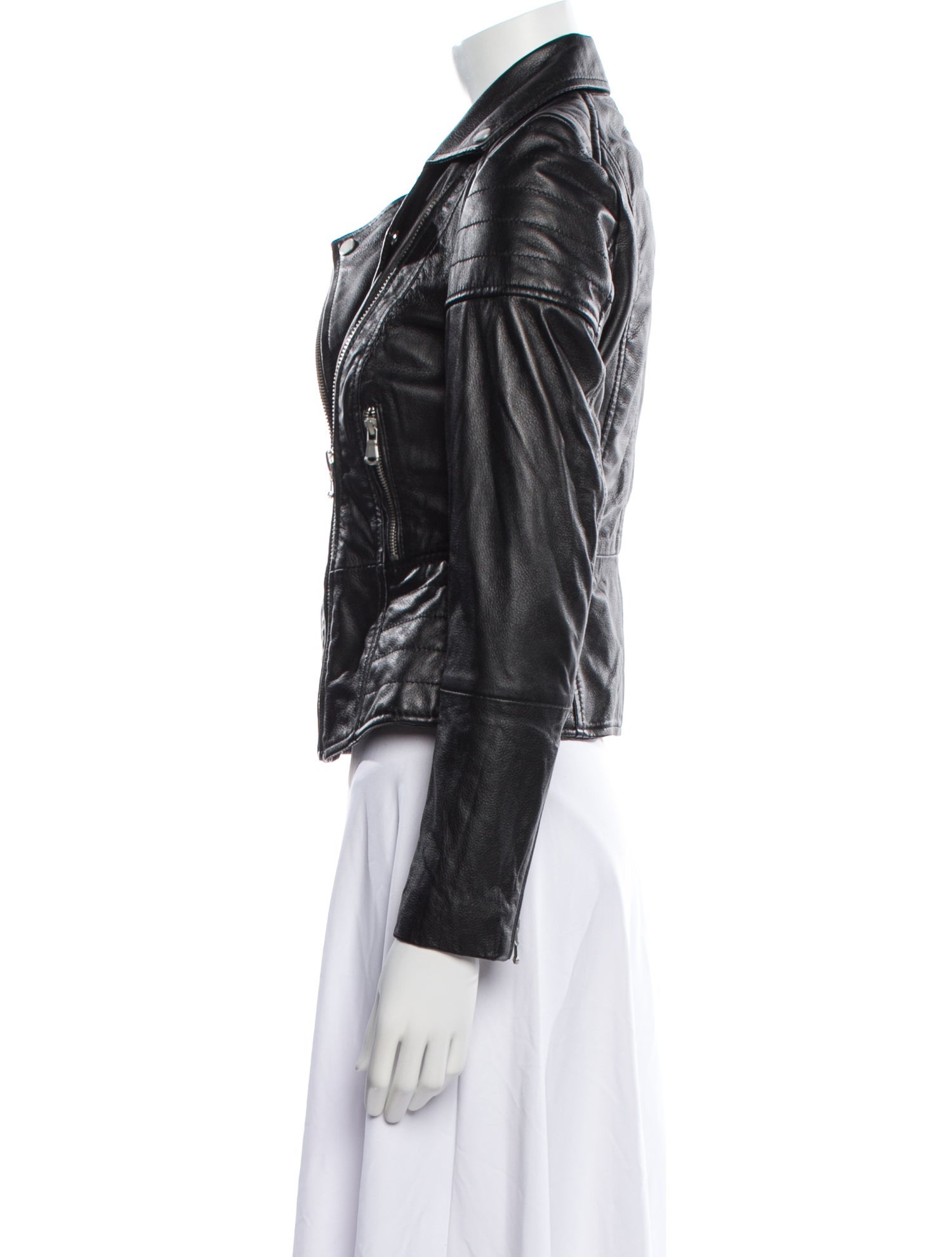 Barneys Originals Leather Biker Jacket