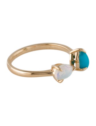 Kai Fine Jewelry 14K Turquoise & Opal Toi Moi Cocktail Ring