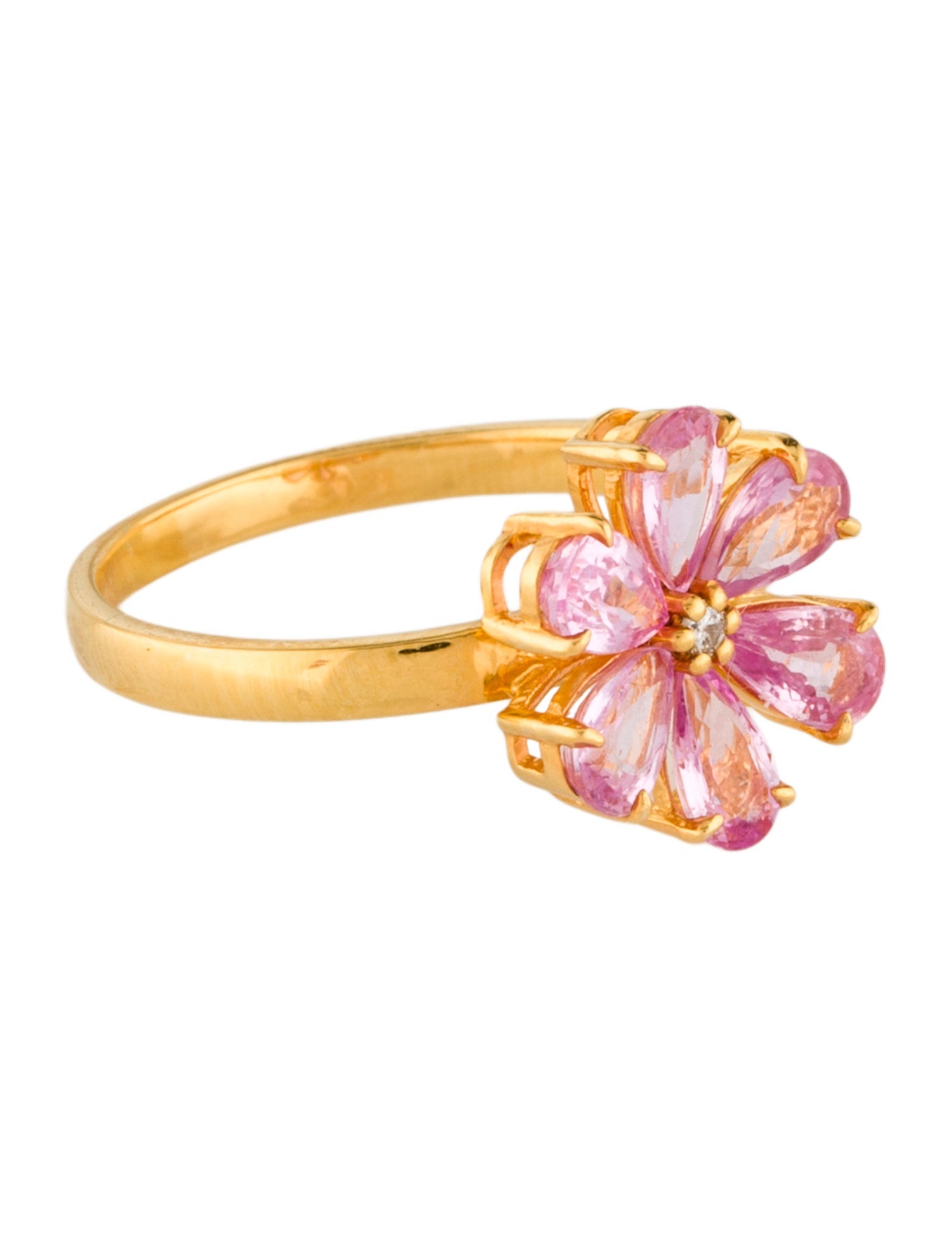 Kai Fine Jewelry 14K 1.24ctw Sapphire & Diamond Blossom Ring