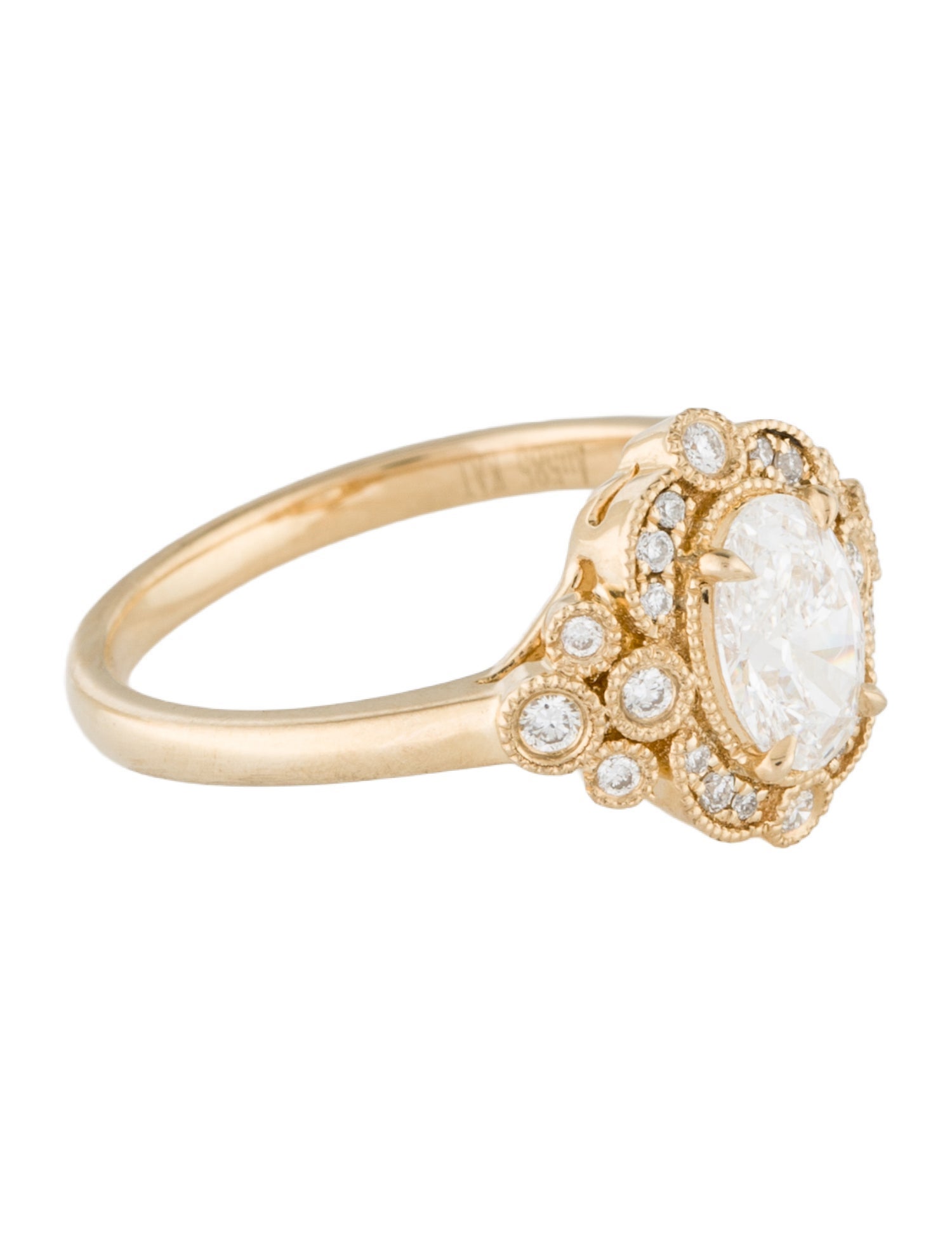 Kai Fine Jewelry 14K Oval Lab Grown Diamond Shield of Love Ring