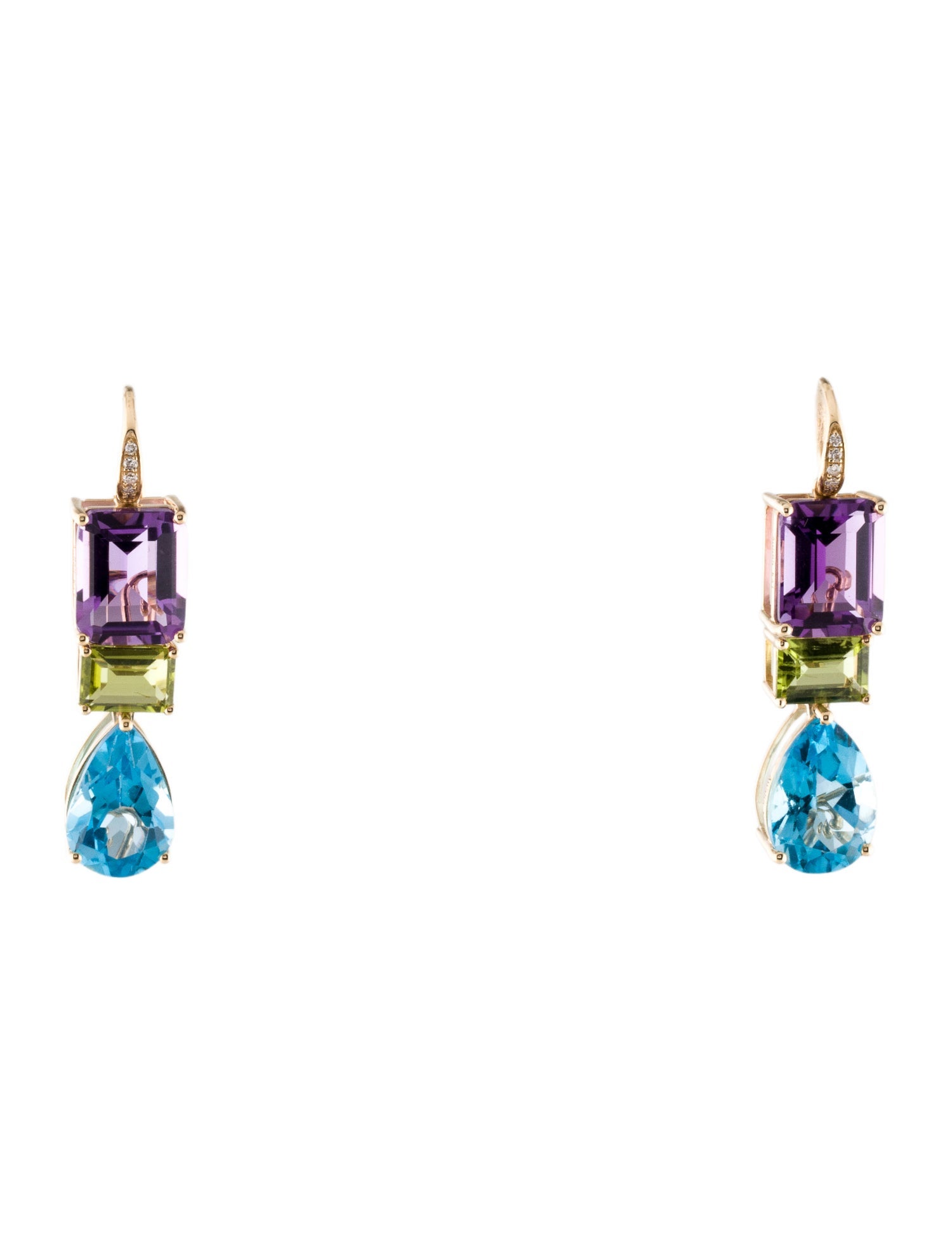 Kai Fine Jewelry 14K Multistone & Diamond Convertible Drop Earrings