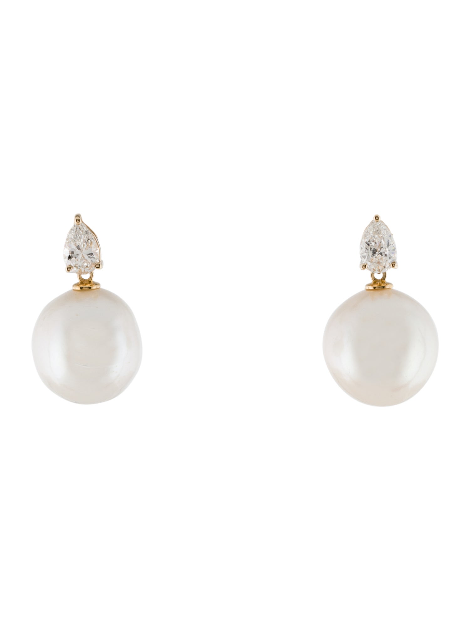 Kai Fine Jewelry 14K Pearl & 1.00ctw Lab-Grown Diamond Drop Earrings