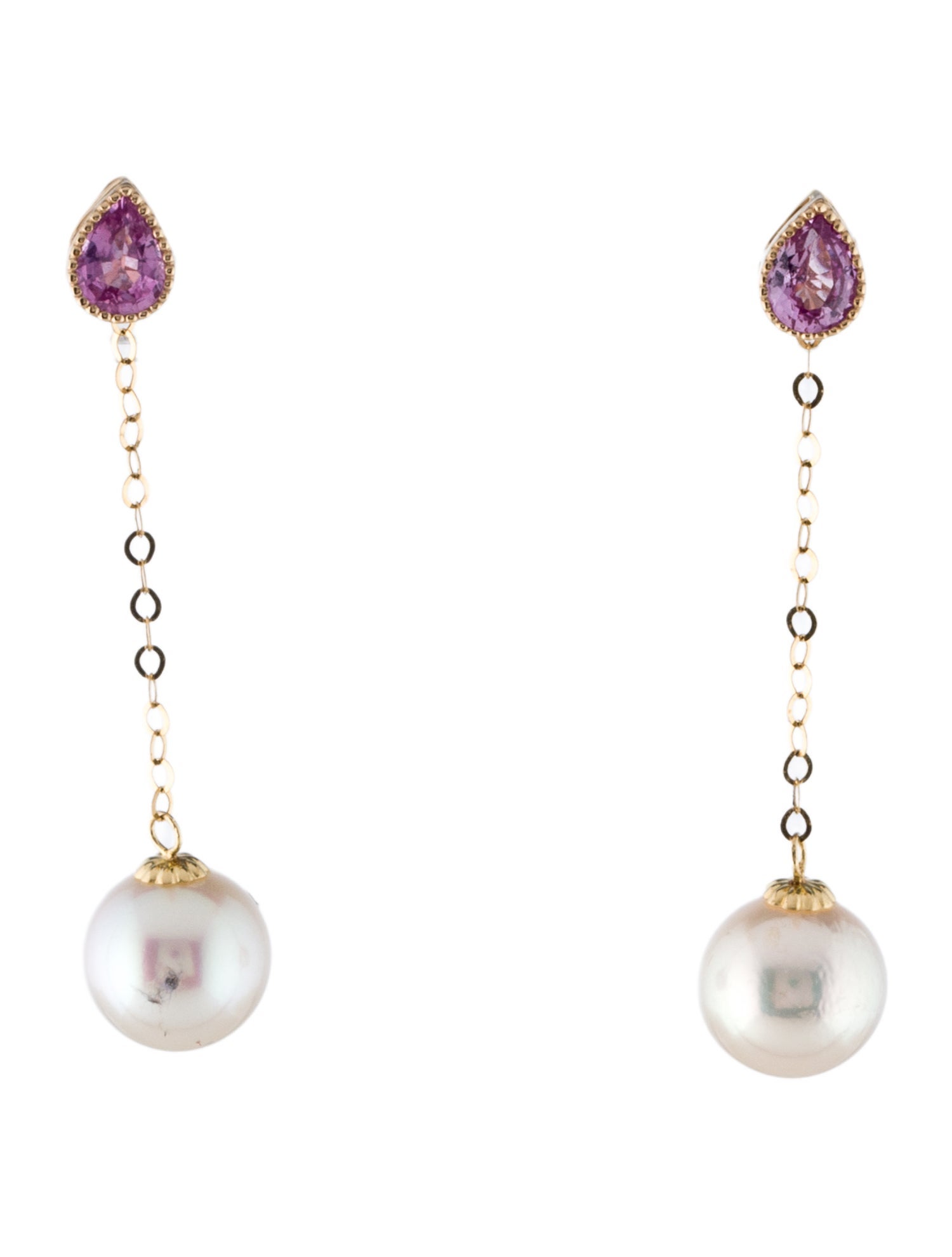 Kai Fine Jewelry 14K Pearl & Sapphire Convertible Drop Earrings