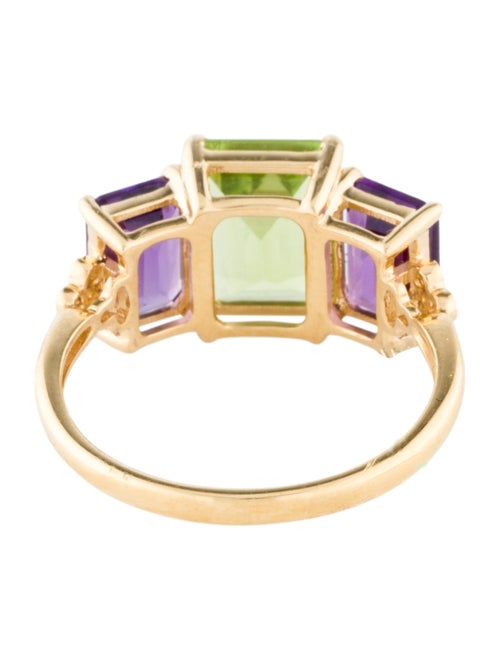 Kai Fine Jewelry 14K 2.25ct Peridot, Amethyst & Diamond Cocktail Ring