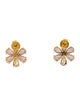 Kai Fine Jewelry 14K 3.40ctw Sapphire & Diamond Flora Blossom Stud Earrings