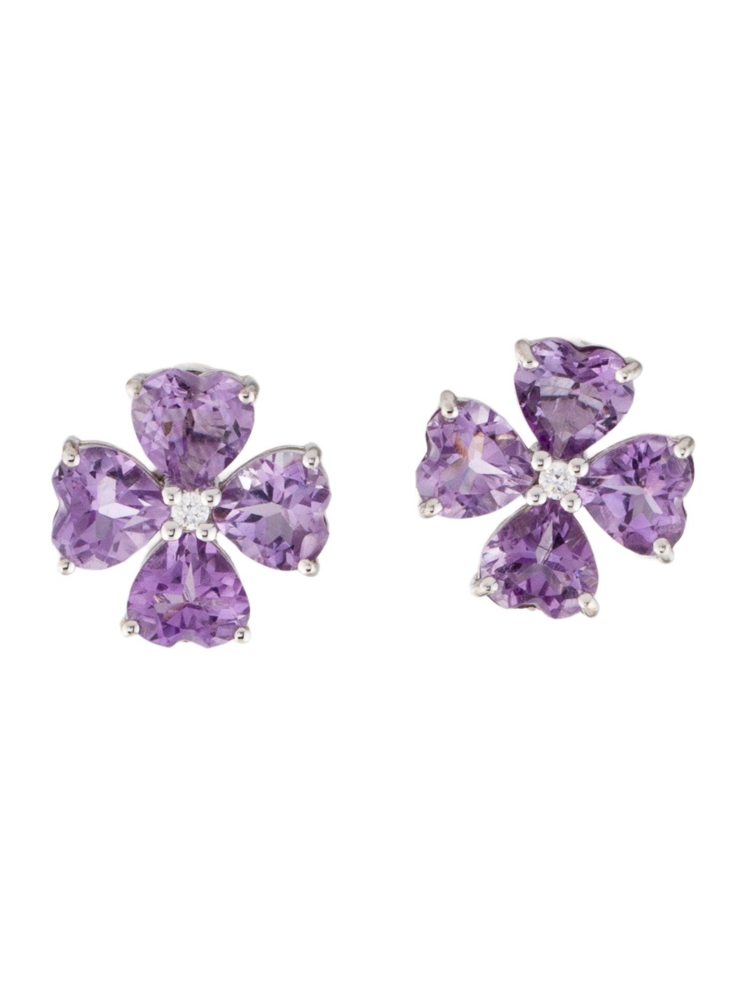 Kai Fine Jewelry 14K Amethyst & Diamond Felicia Stud Earrings