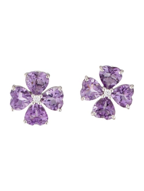 Kai Fine Jewelry 14K Amethyst & Diamond Felicia Stud Earrings