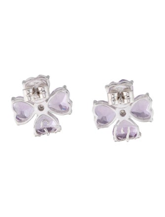 Kai Fine Jewelry 14K Amethyst & Diamond Felicia Stud Earrings