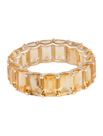 Kai Fine Jewelry 14K 6.80ctw Citrine Eternity Band