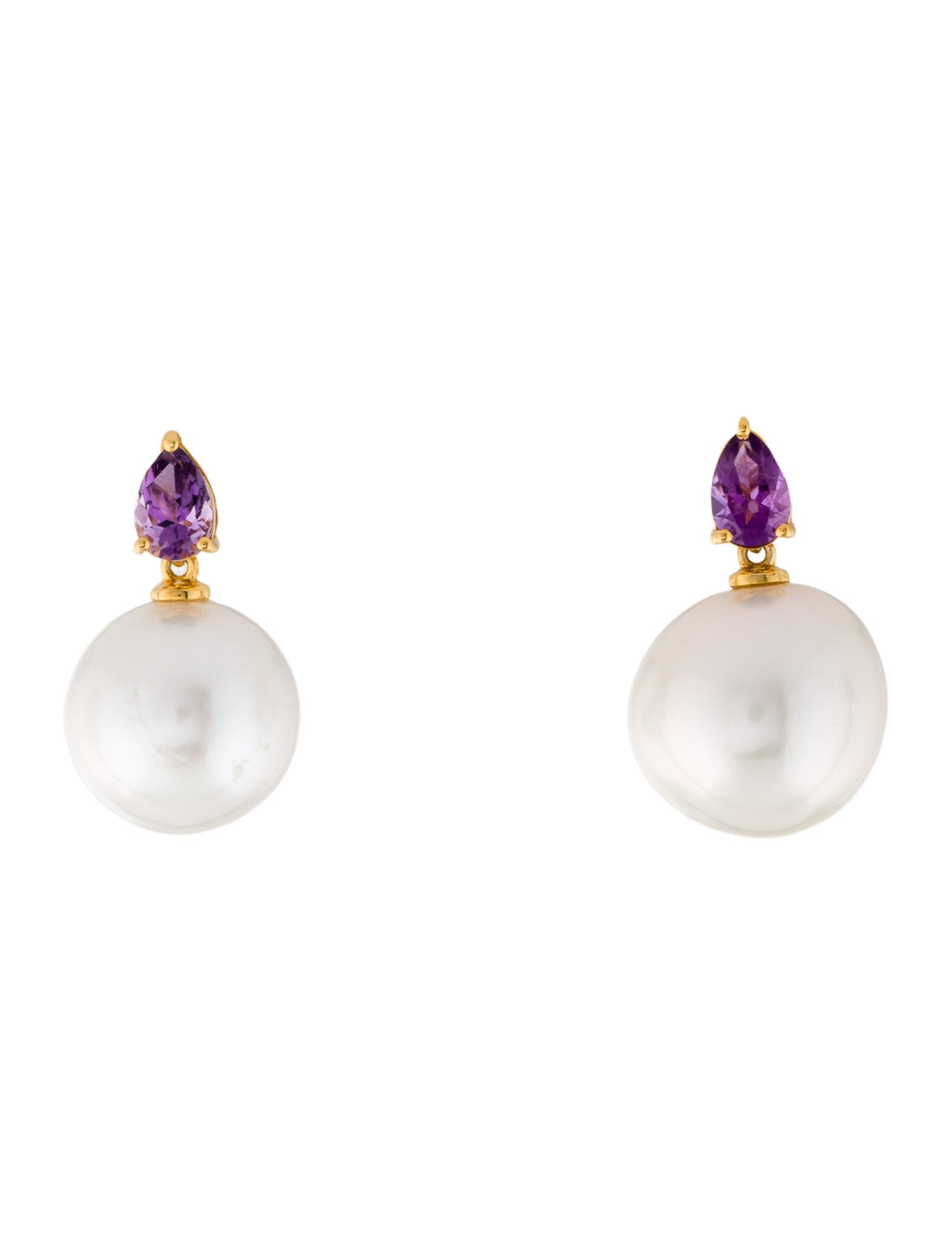 Kai Fine Jewelry 14K Pearl & Amethyst Venus Tears Drop Earrings