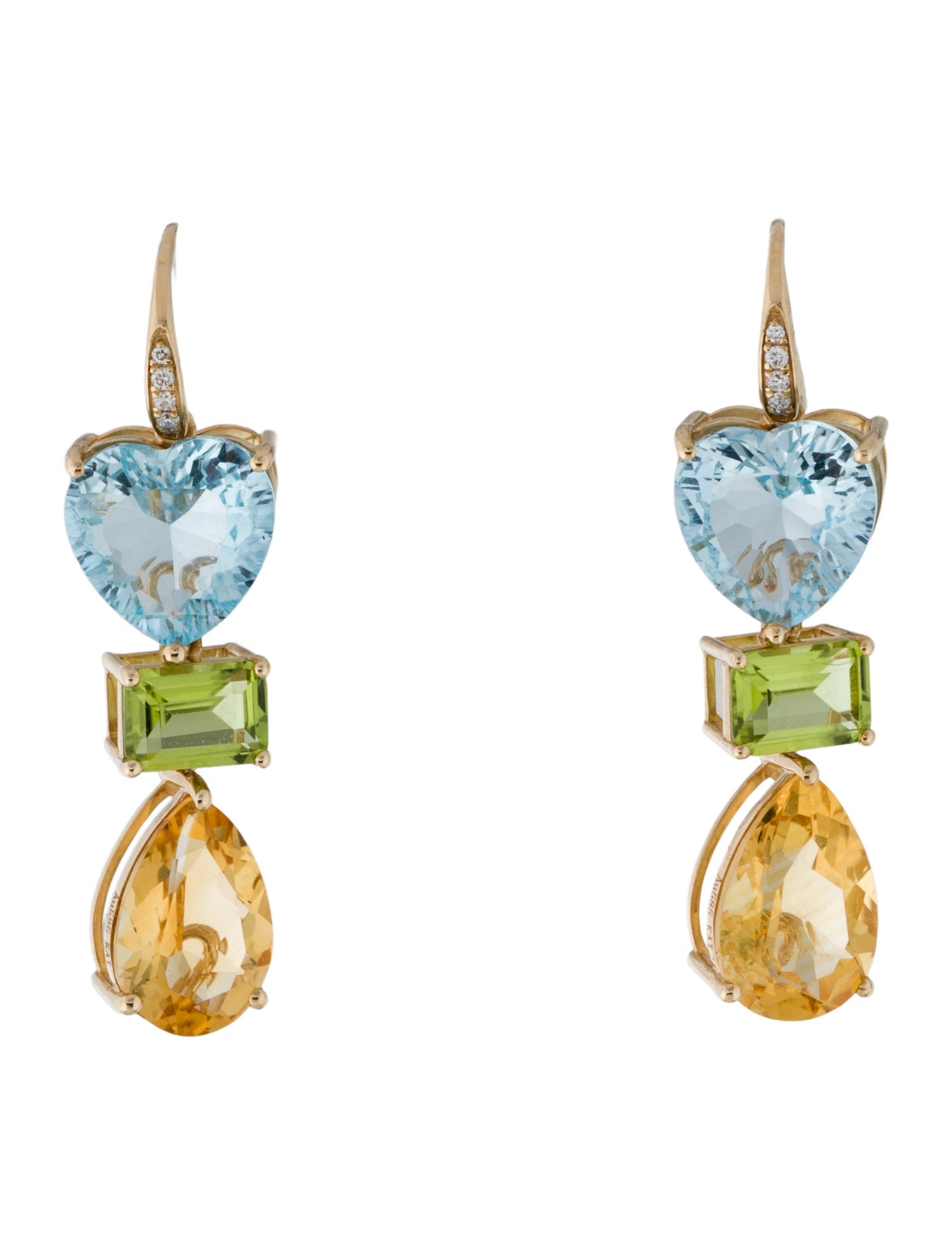 Kai Fine Jewelry 14K Diamond & Multistone Convertible Drop Earrings