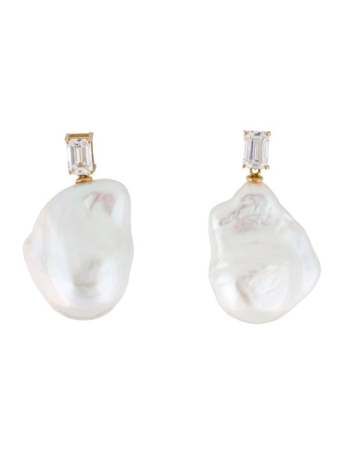 Kai Fine Jewelry 14K Pearl & 1.30ctw Lab-Grown Diamond Drop Earrings