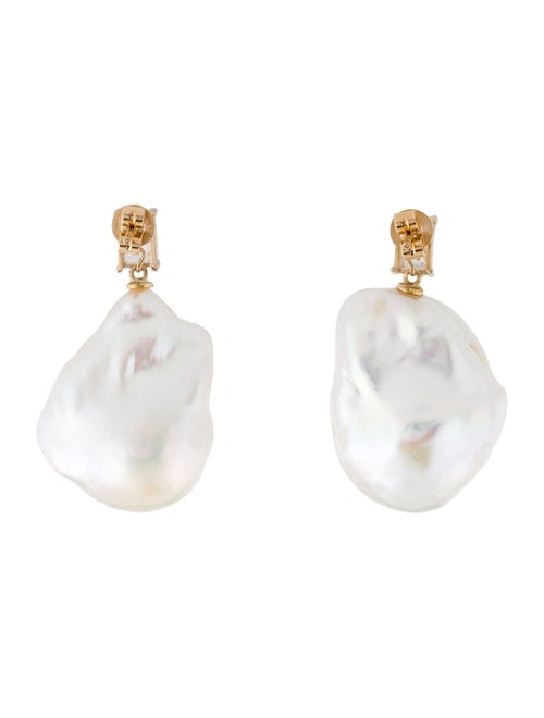 Kai Fine Jewelry 14K Pearl & 1.30ctw Lab-Grown Diamond Drop Earrings
