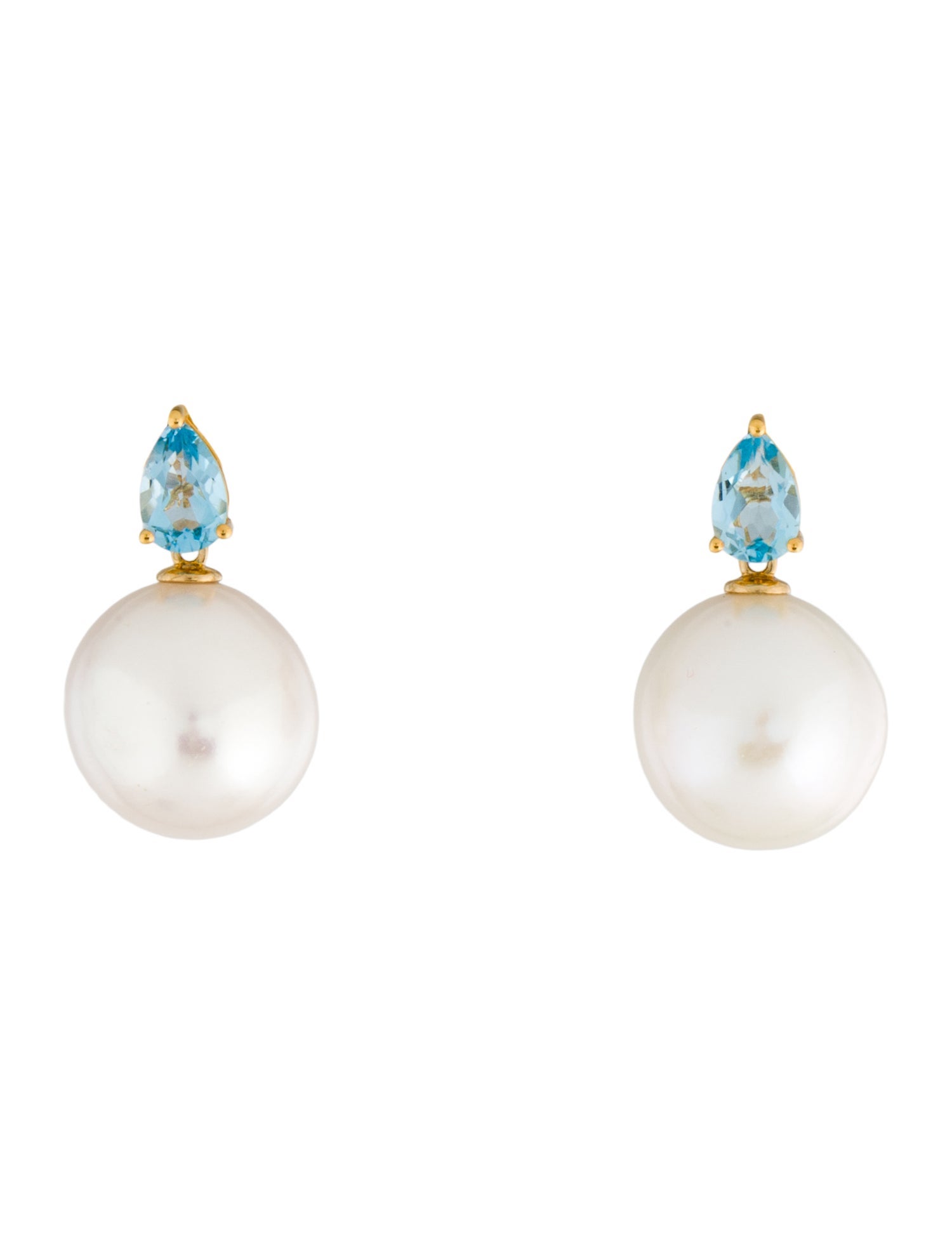 Kai Fine Jewelry 14K Pearl & Topaz Drop Earrings