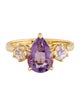 Kai Fine Jewelry 14K 1.80ct Amethyst & Moonstone Labradorite Ring