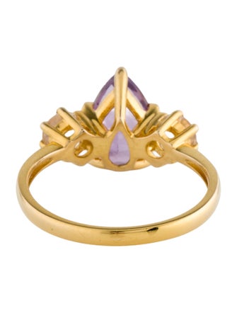 Kai Fine Jewelry 14K 1.80ct Amethyst & Moonstone Labradorite Ring