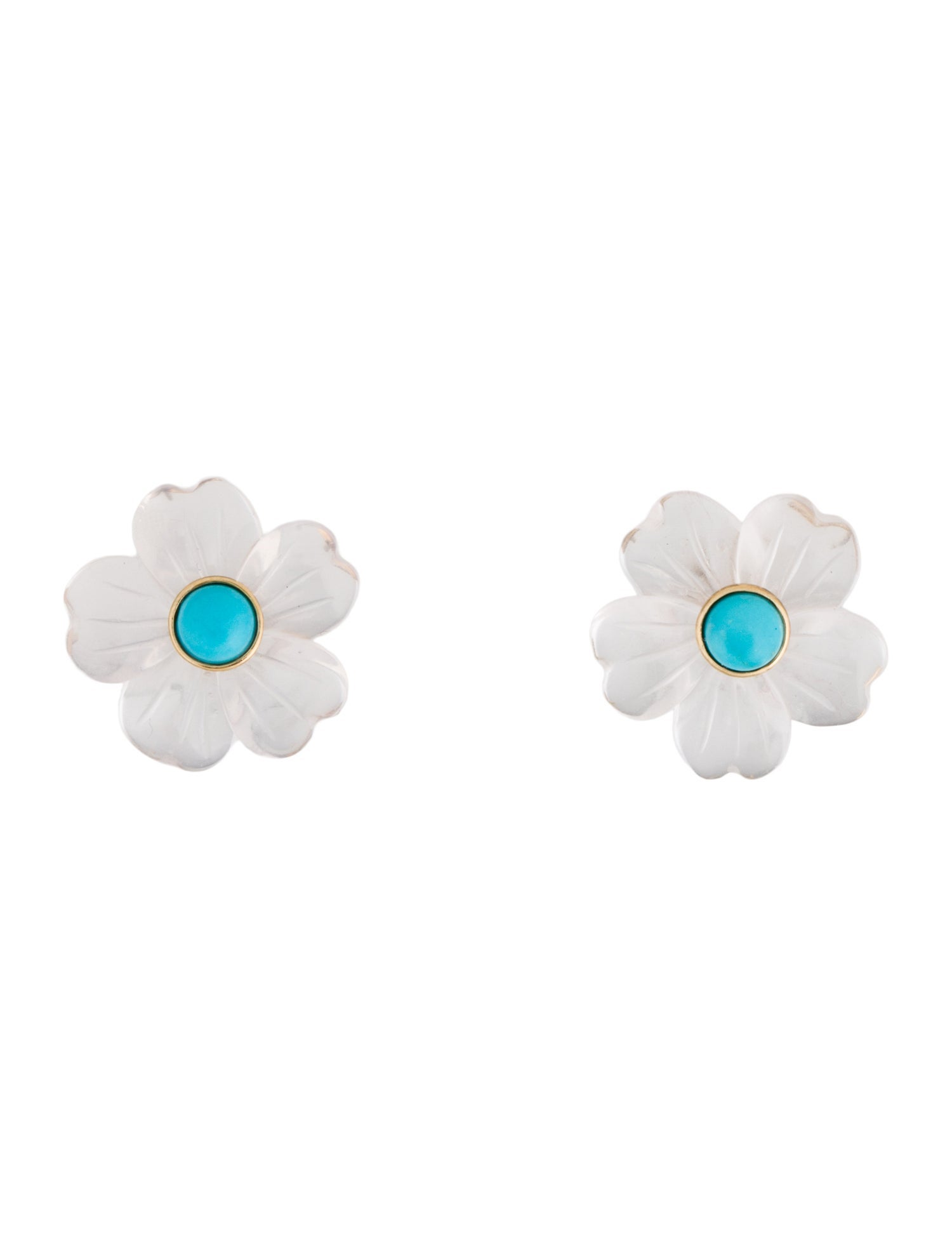 Kai Fine Jewelry 14K Turquoise & Rose Quartz Petal Earrings