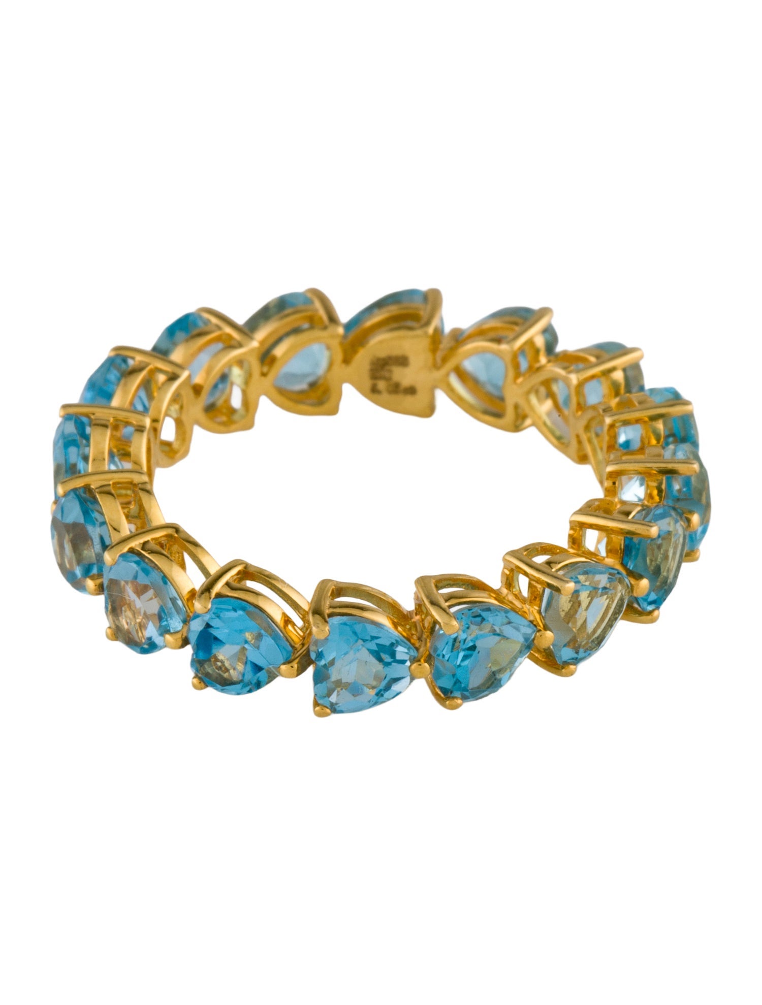 Kai Fine Jewelry 14K 5.05ctw Heart Topaz Nora Eternity Ring