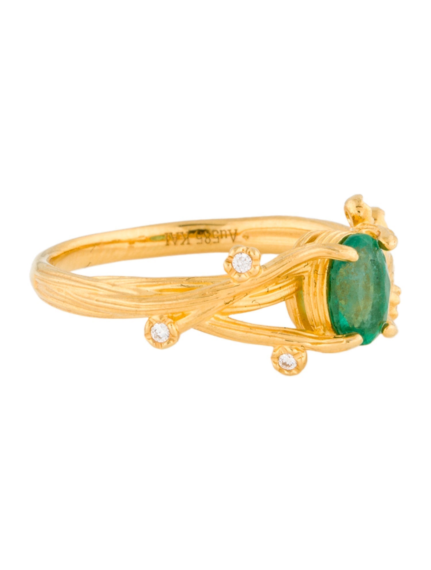 Kai Fine Jewelry 14K Emerald & Diamond Arbor Cocktail Ring