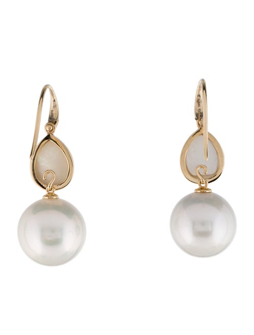 Kai Fine Jewelry 14K Pearl, Mother of Pearl & Diamond Convertible Drop Earrings