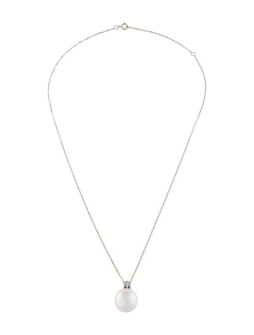 Kai Fine Jewelry 14K Pearl & Aquamarine Venus Tears Convertible Pendant Necklace