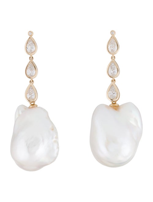 Kai Fine Jewelry 14K Pearl & Lab-Grown Diamond Venus Tears Convertible Drop Earrings