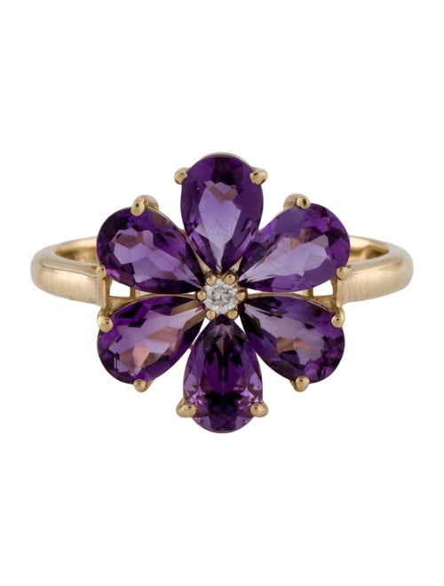 Kai Fine Jewelry 14K Amethyst & Diamond Flora Blossom Ring