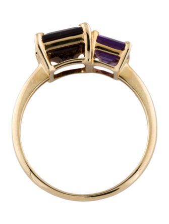 Kai Fine Jewelry 14K Garnet & Amethyst Toi et Moi Ring